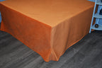 Extra Large Flat Top Removable Cover Footstool  in a Burnt Orange Velvet Fabric