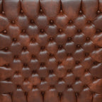 Fix To Wall 1mtr x 1mtr Deep Buttoned Headboard in Premium Chestnut Faux Leather