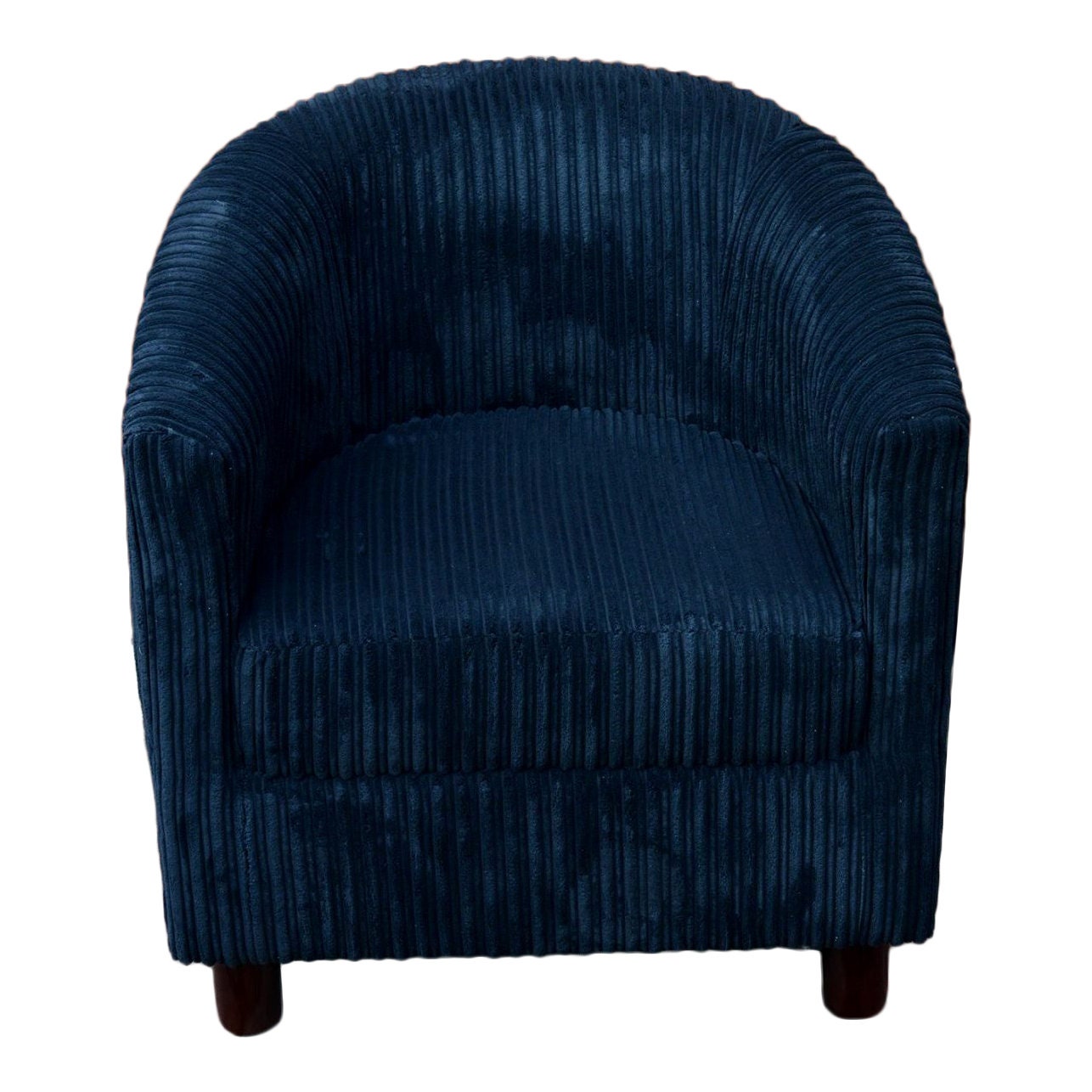 Tub Chair Upholstered in a Luxurious Black Jumbo Cord Fabric