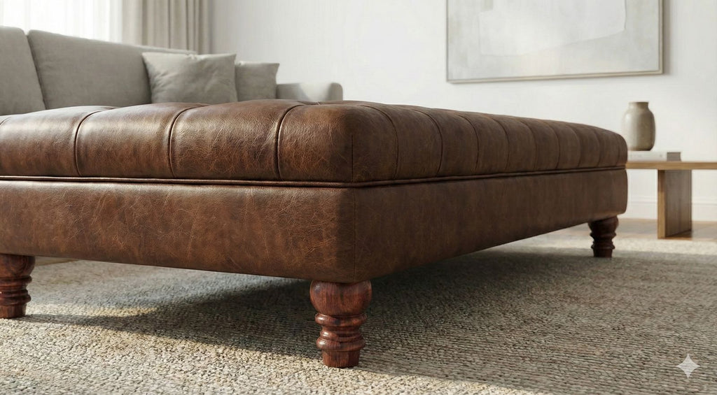 Super Size Chesterfield Footstools Made To Order