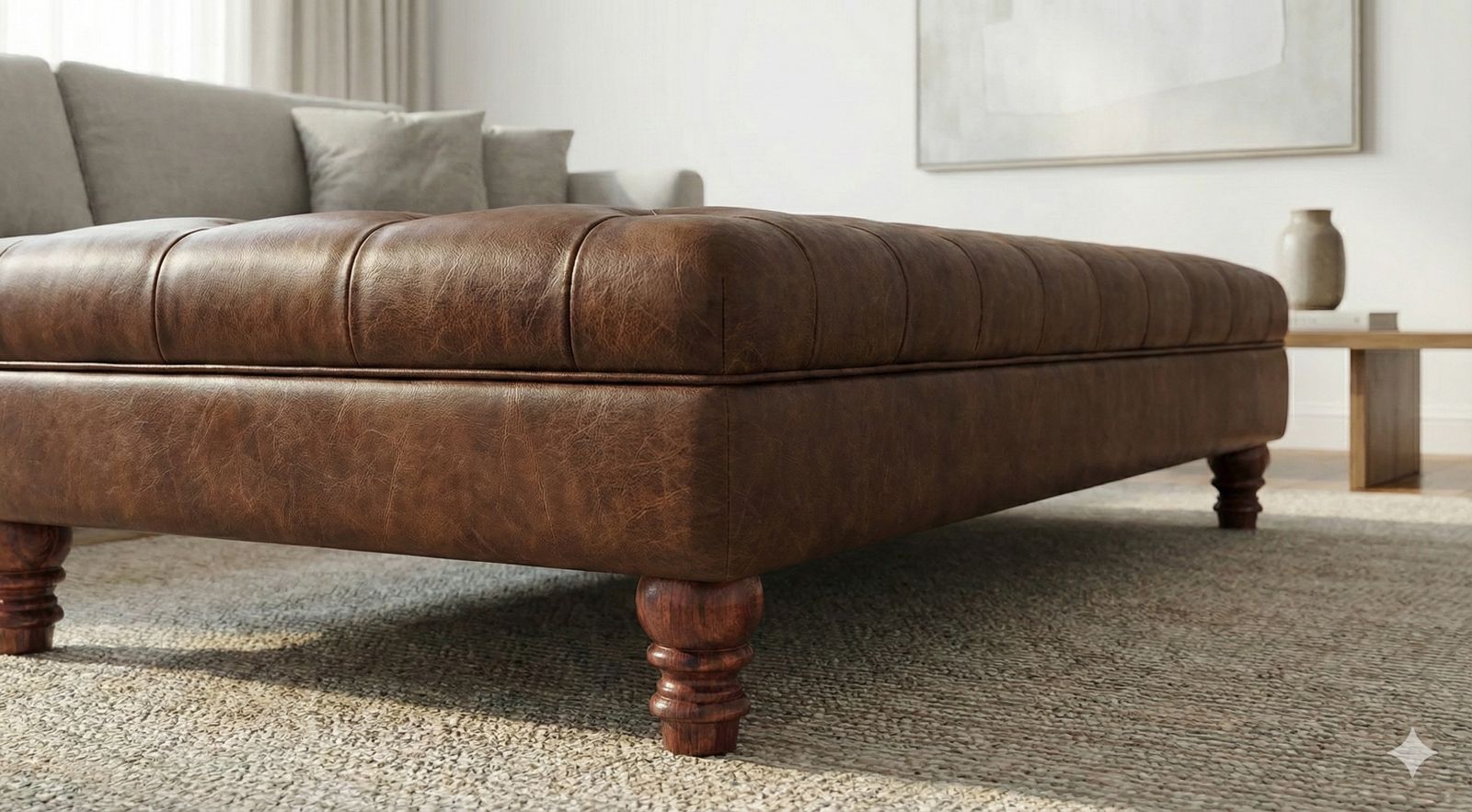 Super Size Chesterfield Footstools Made To Order
