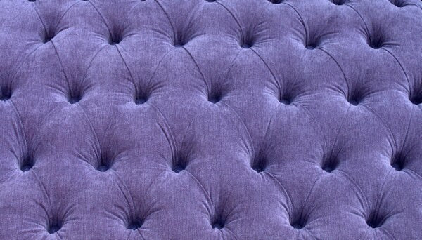 Deep Buttoned All Over Large Footstool Upholstered In Casino Crush Plum Fabric