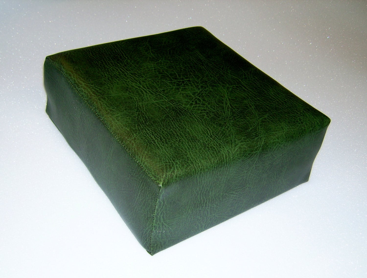 Booster Seat Cushion Upholstered In A Premium Forest Green Faux Leather