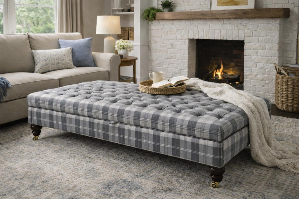 Super Size Handcrafted Chesterfield Footstool