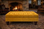 Chesterfield Square Deep Buttoned Footstool | Handmade