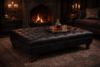 Chesterfield Faux Suede Footstool | Handmade Ottoman & Coffee Table
