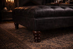 Chesterfield Faux Suede Footstool | Handmade Ottoman & Coffee Table