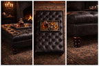 Chesterfield Faux Suede Footstool | Handmade Ottoman & Coffee Table