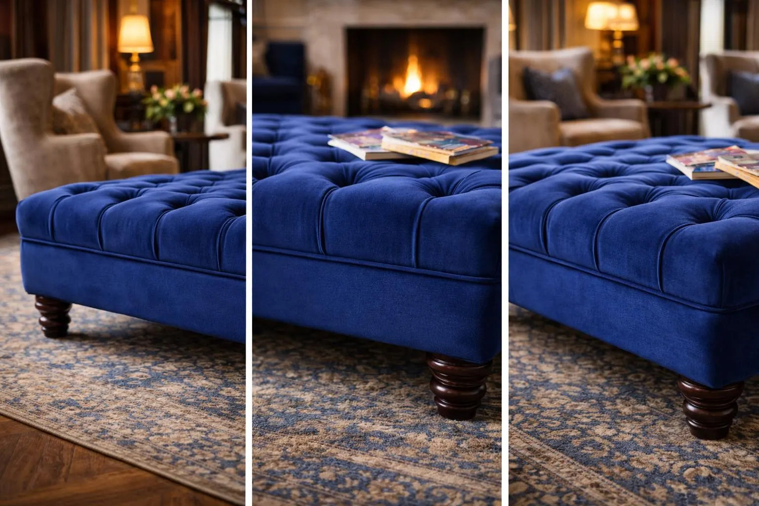 Chesterfield Deep Buttoned Footstool | Handmade