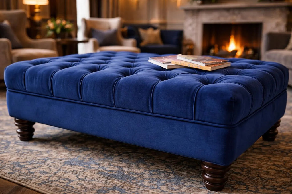 Chesterfield Deep Buttoned Footstool | Handmade