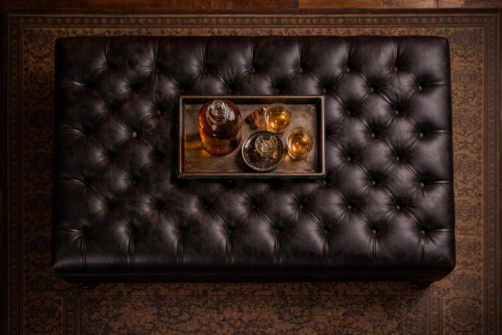 Chesterfield Faux Suede Footstool | Handmade Ottoman & Coffee Table
