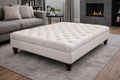 Large Chesterfield Eco Velvet Footstool | Handmade Ottoman & Coffee Table