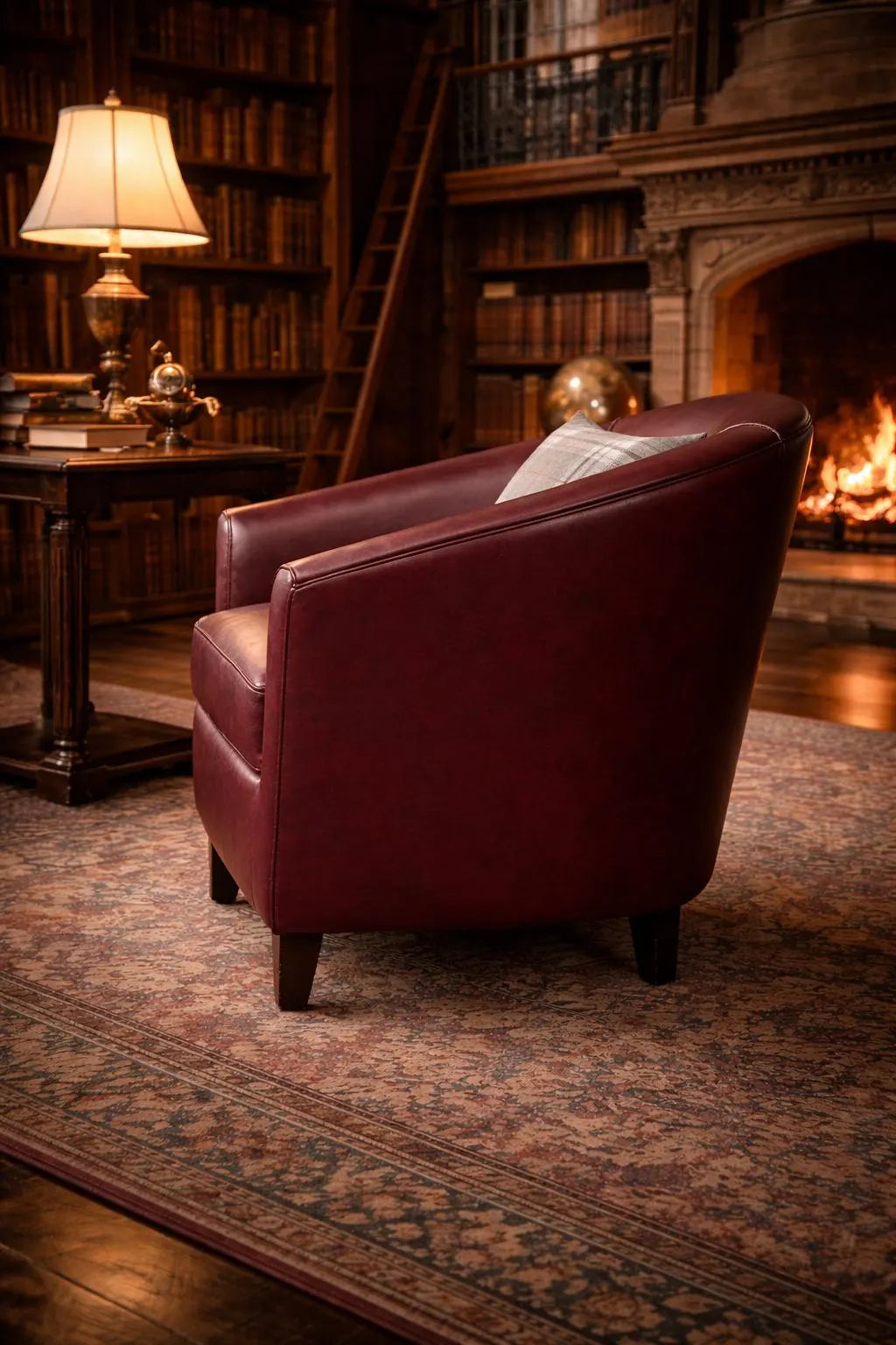 Upholstered Tub Chair | Handmade Faux Leather
