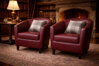 Upholstered Tub Chair | Handmade Faux Leather